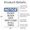 Signmission Do Not Block Gate Keep Clear At, 18 in W x Rectangle, Plastic OS-2PACK-NS-P-1824-V-11081 - alternate 2